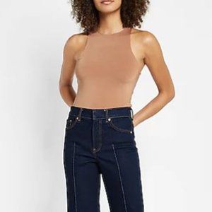 NWOT Express Body Contour Nude Bodysuit Sz M